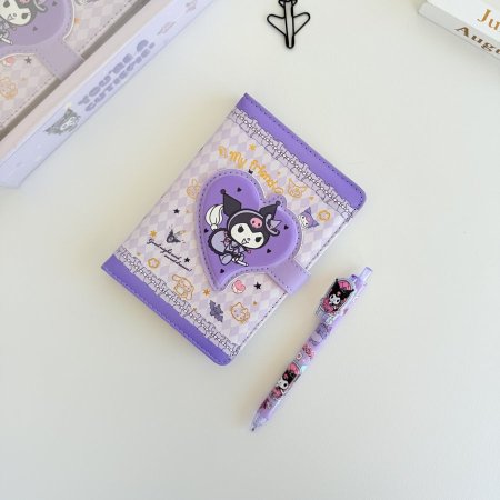 دفتر جلد كرومي مع قلم كرومي